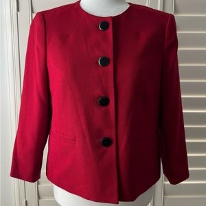 KASPER Women's Red Blazer Size 6P